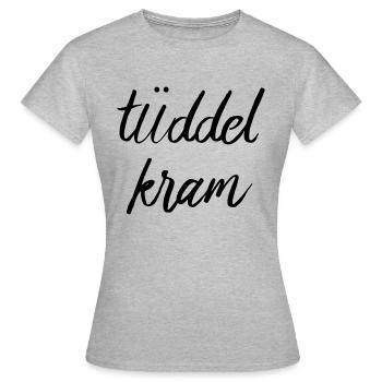 tüddelkram - Frauen T-Shirt - Grau meliert - Vorne - AI Model Female 172 dark (172cm)
