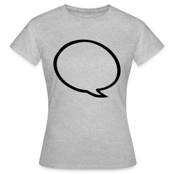 bulle - T-shirt Femme - gris chiné - Devant - AI Model Female 172 dark (172cm)