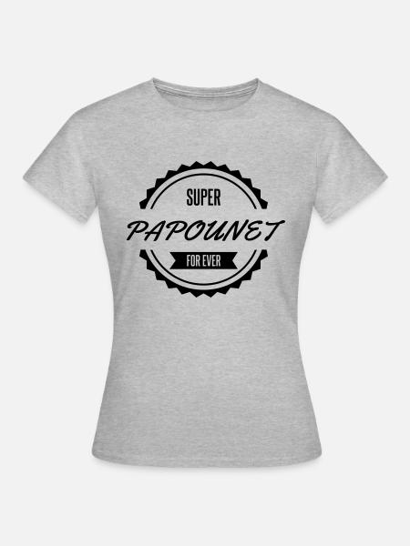 superr papounet papa for ever fête des pères - T-shirt Femme - gris chiné