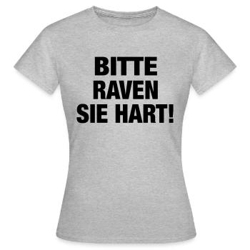bitte raven sie hart2 - Frauen T-Shirt - Grau meliert - Vorne - AI Model Female 172 dark (172cm)