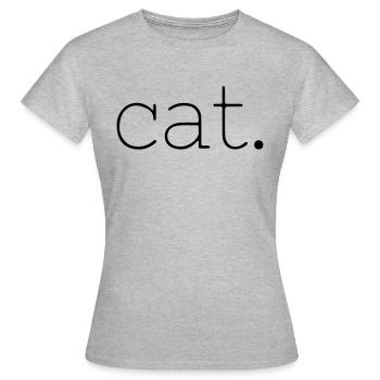 chat - T-shirt Femme - gris chiné - Devant - AI Model Female 172 dark (172cm)