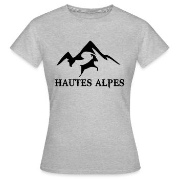 hautes Alpes - T-shirt Femme - gris chiné - Devant - AI Model Female 172 dark (172cm)
