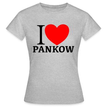 I LOVE PANKOW - Frauen T-Shirt - Grau meliert - Vorne - AI Model Female 172 dark (172cm)