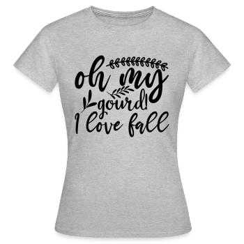 15 oh ma gourde j’adore l’automne - T-shirt Femme - gris chiné - Devant - AI Model Female 172 dark (172cm)