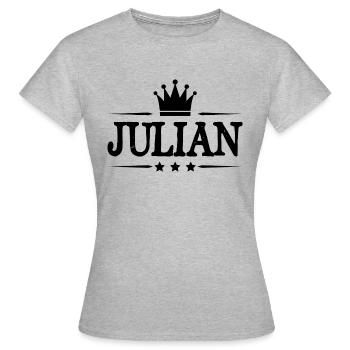 Julian - Frauen T-Shirt - Grau meliert - Vorne - AI Model Female 172 dark (172cm)