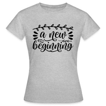 23 Un nouveau départ - T-shirt Femme - gris chiné - Devant - AI Model Female 172 dark (172cm)