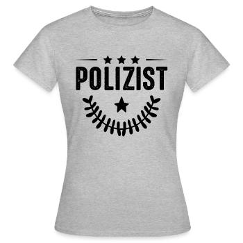 Profession d’agent de police - T-shirt Femme - gris chiné - Devant - AI Model Female 172 dark (172cm)