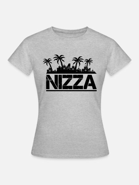 nizza - Frauen T-Shirt - Grau meliert