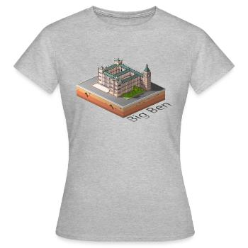 Big Ben - Women's T-Shirt - heather grey - Front - AI Model Female 172 dark (172cm)