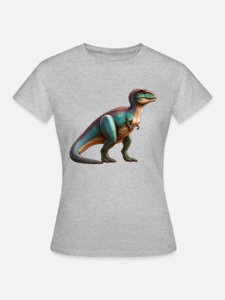Riesiges T-Rex-Tier - Frauen T-Shirt - Grau meliert