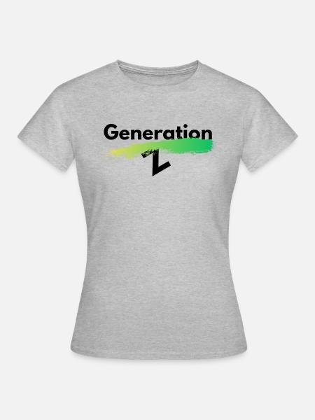 Generation Z - Frauen T-Shirt - Grau meliert