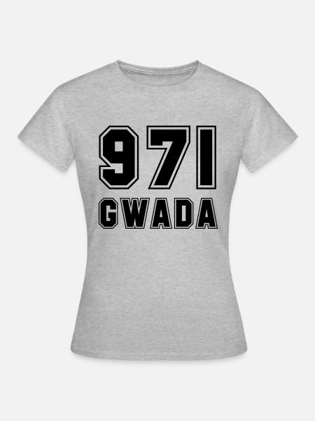 Gwada 971 - T-shirt Femme - gris chiné