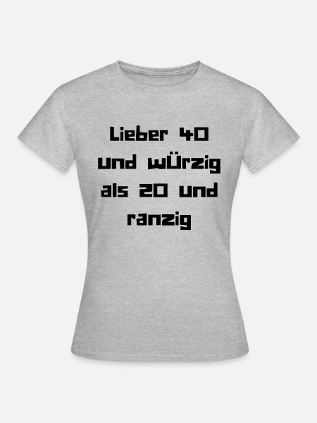 40er - Frauen T-Shirt - Grau meliert