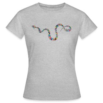 Colorful Snake - Colorful snake - Women's T-Shirt - heather grey - Front - AI Model Female 172 dark (172cm)