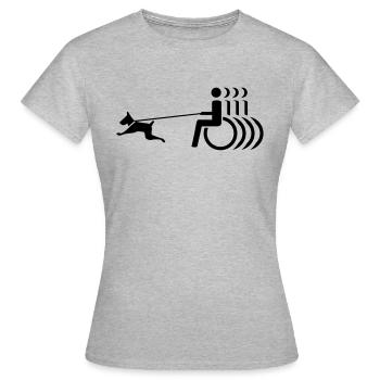 Windhund Rolli aktiv - Frauen T-Shirt - Grau meliert - Vorne - AI Model Female 172 dark (172cm)
