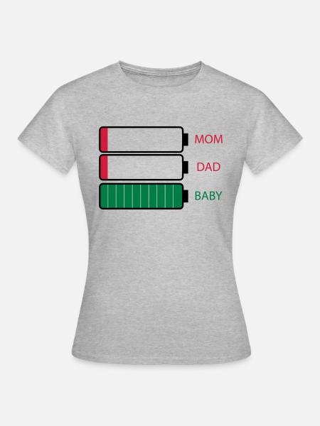 Parents vider la batterie - T-shirt Femme - gris chiné
