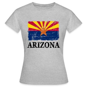 Drapeau Arizona Bannière Drapeau Bannière - T-shirt Femme - gris chiné - Devant - AI Model Female 172 dark (172cm)
