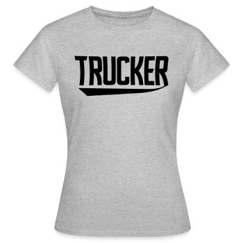 trucker - Frauen T-Shirt - Grau meliert - Vorne - AI Model Female 172 dark (172cm)