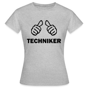 techniker - Frauen T-Shirt - Grau meliert - Vorne - AI Model Female 172 dark (172cm)