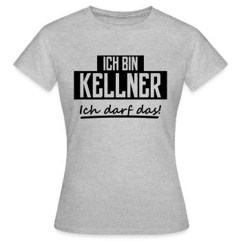 ich bin kellner - Frauen T-Shirt - Grau meliert - Vorne - AI Model Female 172 dark (172cm)