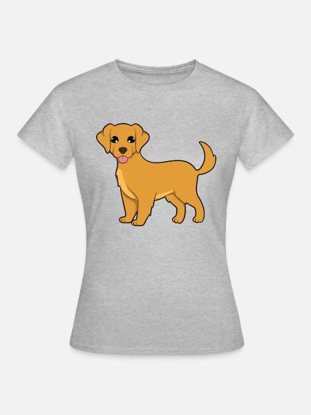 Golden Retriever - Frauen T-Shirt - Grau meliert