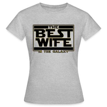 La meilleure épouse de la galaxie ( En Anglais ) - T-shirt Femme - gris chiné - Devant - AI Model Female 172 dark (172cm)