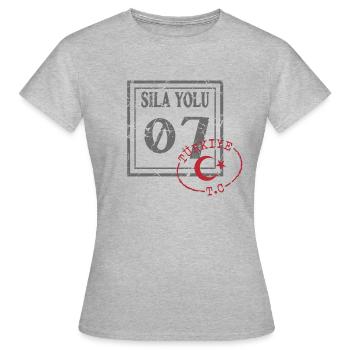 Antalya - Frauen T-Shirt - Grau meliert - Vorne - AI Model Female 172 dark (172cm)