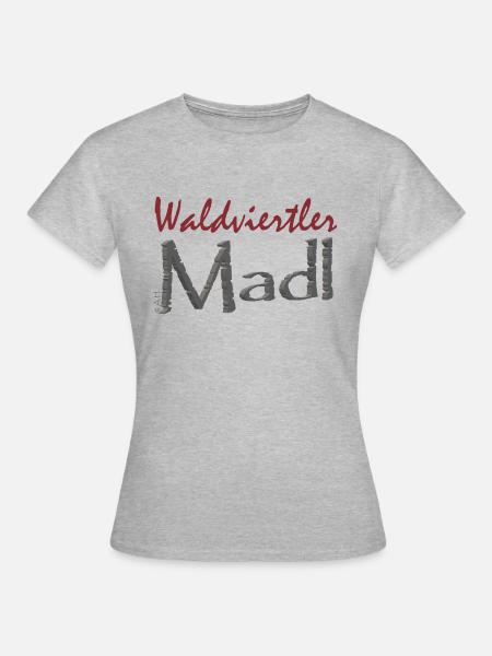 Waldviertler Madl - Frauen T-Shirt - Grau meliert