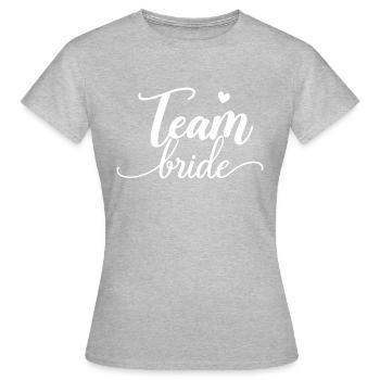 Team Bride - Frauen T-Shirt - Grau meliert - Vorne - AI Model Female 172 dark (172cm)