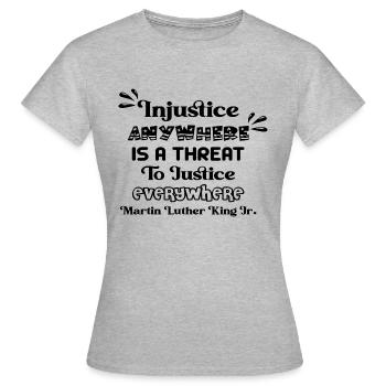 MARTIN LUTHER KING - T-shirt Femme - gris chiné - Devant - AI Model Female 172 dark (172cm)