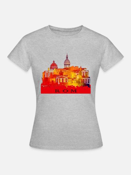 Rom, die Ewige Stadt - Frauen T-Shirt - Grau meliert