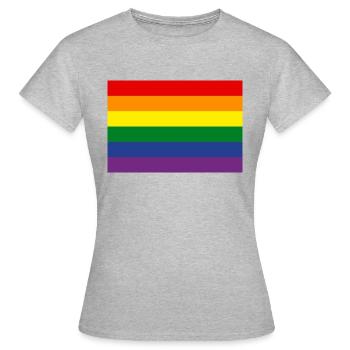 Regenbogenfahne - Frauen T-Shirt - Grau meliert - Vorne - AI Model Female 172 dark (172cm)