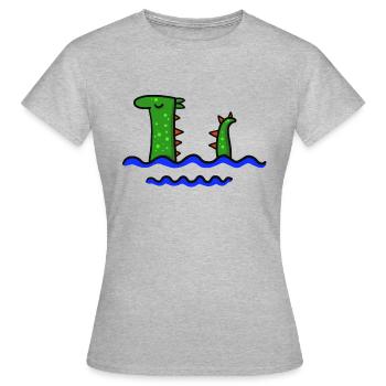 Nessie - Frauen T-Shirt - Grau meliert - Vorne - AI Model Female 172 dark (172cm)
