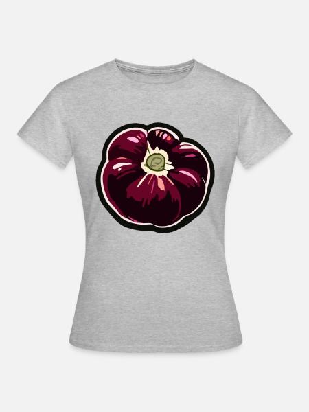 Lebensmittel / Gemüse / Markt / Vitamine / Design - Frauen T-Shirt - Grau meliert