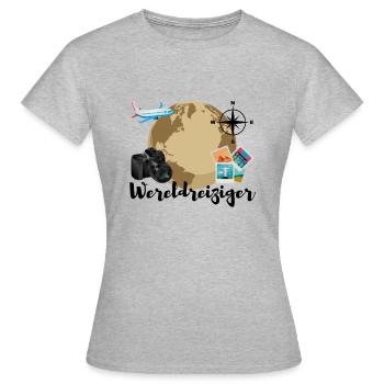 Globe-trotter - Women's T-Shirt - heather grey - Front - AI Model Female 172 dark (172cm)