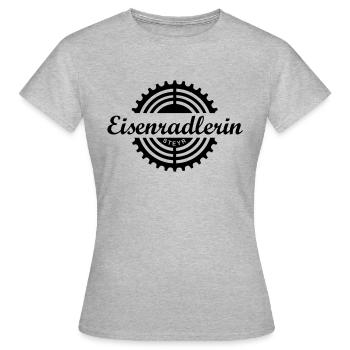 Eisenradlerin steyr - Frauen T-Shirt - Grau meliert - Vorne - AI Model Female 172 dark (172cm)