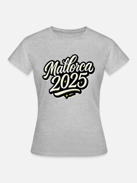 Mallorca 2025 - Frauen T-Shirt - Grau meliert