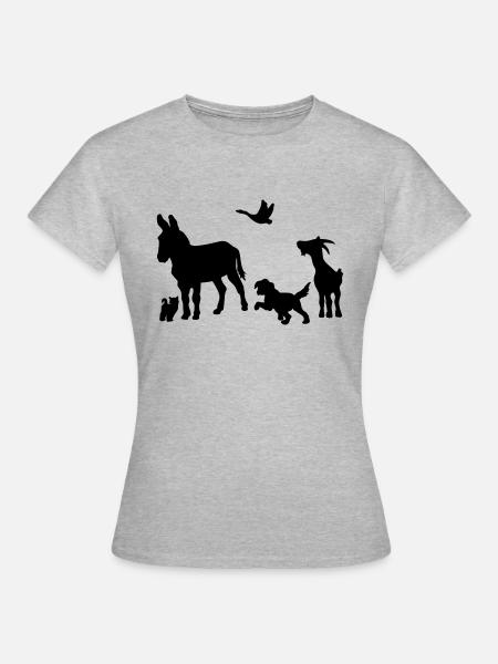 Logo - Tiere im Einklang - Frauen T-Shirt - Grau meliert