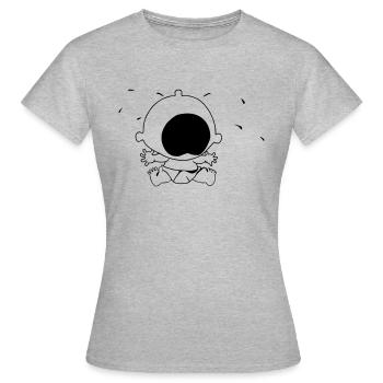 baby on board - Frauen T-Shirt - Grau meliert - Vorne - AI Model Female 172 dark (172cm)