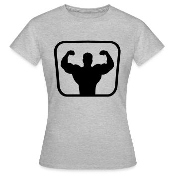 bodybuilding_20 - Frauen T-Shirt - Grau meliert - Vorne - AI Model Female 172 dark (172cm)