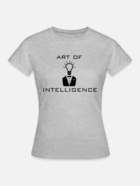 KUNST von Intelligent - Frauen T-Shirt - Grau meliert