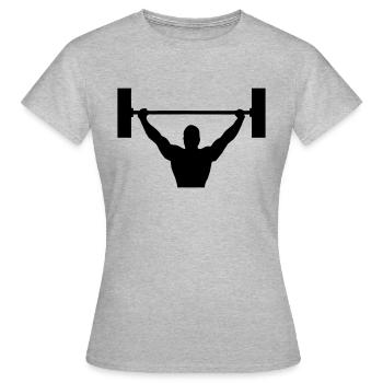 body building - Women's T-Shirt - heather grey - Front - AI Model Female 172 dark (172cm)