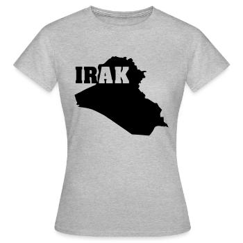 Irak (ID: 002004) - T-shirt Femme - gris chiné - Devant - AI Model Female 172 dark (172cm)