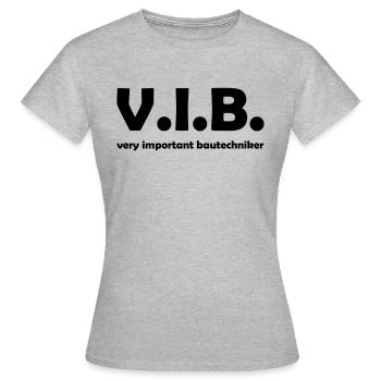 Very Important Bautechniker - Frauen T-Shirt - Grau meliert - Vorne - AI Model Female 172 dark (172cm)
