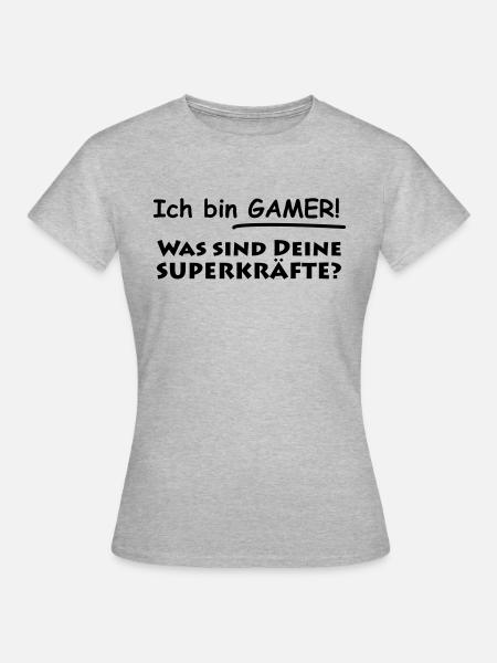 ich bin gamer - Frauen T-Shirt - Grau meliert