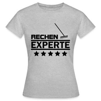 rechen experte - Frauen T-Shirt - Grau meliert - Vorne - AI Model Female 172 dark (172cm)