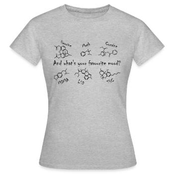 Humeur préférée - T-shirt Femme - gris chiné - Devant - AI Model Female 172 dark (172cm)