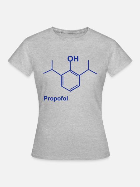 Propofol blau - Frauen T-Shirt - Grau meliert