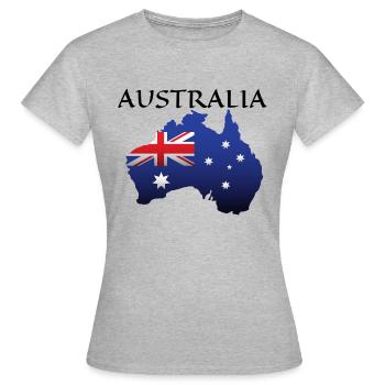 AUSTRALIA - Women's T-Shirt - heather grey - Front - AI Model Female 172 dark (172cm)