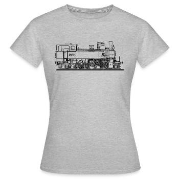 Train - Women's T-Shirt - heather grey - Front - AI Model Female 172 dark (172cm)